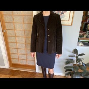 Banana Republic Chocolate Brown Suede Blazer Jacket